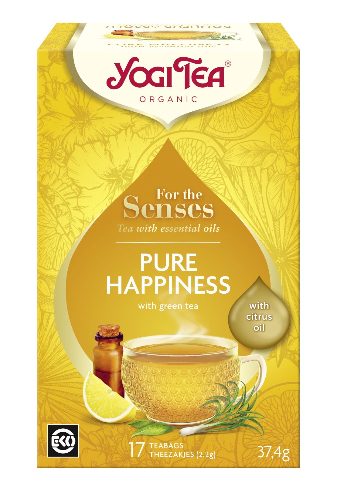 Yogi Tea Βιολογικό Τσάι Senses Pure Happiness 17 Φακελάκια